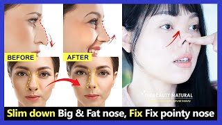 7 New Nose Exercises reshape big nose and Lose nose fat Fix pointy nose and get nose tip up [upl. by Ku]