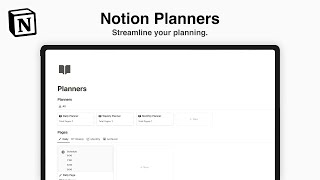 Notion Planners Streamline Your Planning and Daily Routine [upl. by Aerdnod]