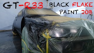 GTRR33 Full Black Flake Paint Job [upl. by Anaderol315]