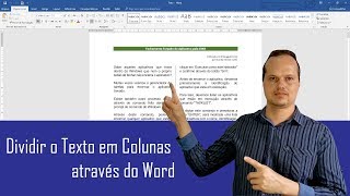 Dividir o Texto em Colunas através do Word [upl. by Toomay]