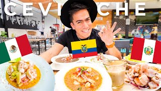 CEVICHE PERUANO VS CEVICHE ECUATORIANO VS MEXICANO  Cúal es mejor [upl. by Basilius]