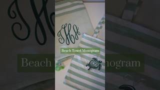 How to Monogram Embroider on a Beach Towel with Mighty Hoops [upl. by Coshow681]