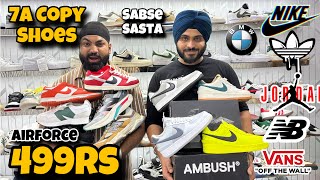 Shoe Dope Nike 499Rs JordanAdidas 7a Copy First Copy AirforceTravis Scott Delhi Wholesale [upl. by Gerstner]