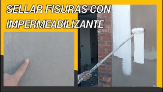 COMO SELLAR FISURAS EN MURO CON IMPERMEABILIZANTE [upl. by Fredel]