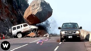 Tragic Shocking Catastrophic Rockfalls Failures Caught On Camera You Wouldnt Believe if Not Filmed [upl. by Adoree]