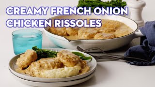 Chicken rissoles with a creamy French onion sauce [upl. by Thomasa]