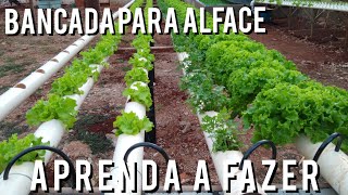 COMO FAZER BANCADA PARA ALFACE  AQUAPONIA E HIDROPONIA [upl. by Dru]