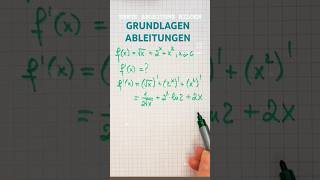 ERSTE ABLEITUNG BILDEN maths youtubeshorts [upl. by Rossner588]