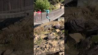 CRAZY Swinging Bridge Jump [upl. by Luann]