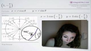 Converting Polar Coordinates Example 3 KristaKingMath [upl. by Dawkins245]