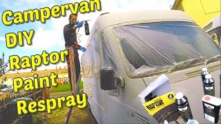 DIY Respray Using Raptor Paint On A Minibus Campervan Conversion [upl. by Rivy]