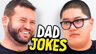 Dad Jokes  Dont laugh Challenge  Alan vs Andrew  Raise Your Spirits [upl. by Amak]