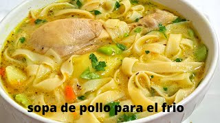 Sopa de Pollo Fácil Rápido Receta Delicias Cusqueñas Perú Cocina Peruana [upl. by Francine]