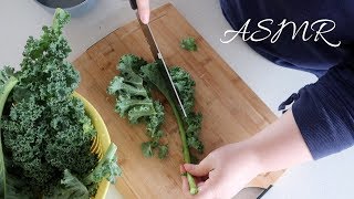 ASMR Cooking chopping and washing vegetables  no talking [upl. by Leland833]