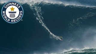 Largest wave surfed  Guinness World Records [upl. by Nosam]