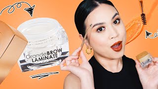 easy brow laminate 😱🤯 grande cosmetics [upl. by Keram]