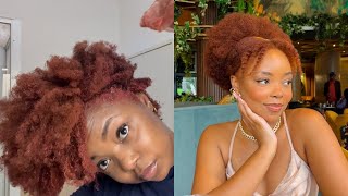 How I dye my 4C natural hair gingercopper NO BLEACH  SOUTH AFRICAN YOUTUBER [upl. by Rezal]