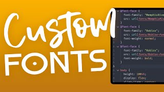 How to Add a Custom Fonts to Your Website HTML and CSS [upl. by Nodnal]