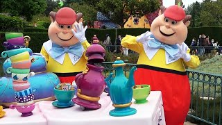 Tweedle Dee amp Tweedle Dum Character Fun Greet in Fantasyland Disneyland Paris  Alice in Wonderland [upl. by Brnaba]