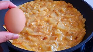 Omelette espagnole traditionnelle avec SEULEMENT 3 ingrédients  Vous allez adorer [upl. by Missie653]