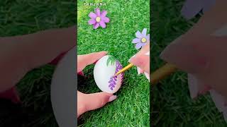 Egg Shell Painting  Acrylic Color Painting Shorts [upl. by Yawnoc]