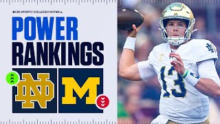 College Football Power Rankings Notre Dame cracks Top 5 Michigan falls out of Top 10 [upl. by Chon893]