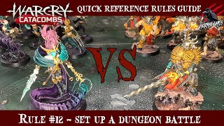 WARCRY CATACOMBS SET UP A DUNGEON BATTLE  WARCRY QUICK RULES REFERENCE GUIDE 12 Warhammer Rules [upl. by Tersina]