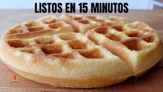 🧇Cómo hacer GOFRES BELGAS Receta Fácil y Rápida ¡En SÓLO 15 MINUTOS⏳ [upl. by Srevart]