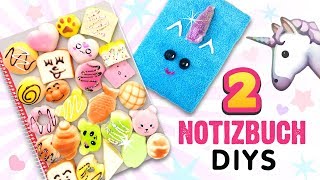 Plüsch EINHORN Notizbuch DIY ⭐ Basteln für die Schule mit Papier 💕 Squishy Anleitung Deutsch [upl. by Sela811]