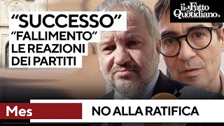 No alla ratifica del Mes Borghi “Risultato importante” Pagano Pd “Giorgetti si dimetta” [upl. by Anilegnave]