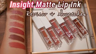 NEW Insight Matte Lip Ink Lipsticks Review amp Swatches Under ₹200 [upl. by Caye233]