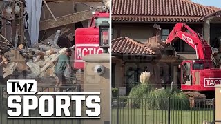 Dak Prescott Watches His Texas Mansion Get Demolished  TMZ Sports [upl. by Ahsimek]