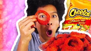 DIY HOW TO MAKE HOT CHEETO ONION RINGS [upl. by Orsini]