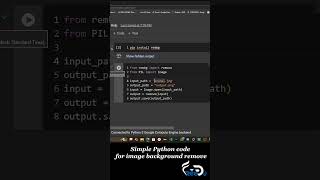Simple Python Code for image background remove in HD Quality [upl. by Galatea]