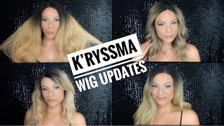 🔥 WIG UPDATES K’ryssma Wigs in the colors blonde ash brown and ombré blonde ❤️ [upl. by Ysdnyl679]