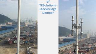 티이솔루션 Effectiveness of Stockbridge Damper on bridge suspension cable by TESolution [upl. by Arukas]