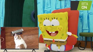 SpongeBob reacts to funny animal videos 😂😂😂 [upl. by Anatnom]