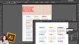 Tutorial illustrator Editar y personalizar un calendario [upl. by Mundy]