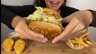 McDonalds ASMR EATING SOUNDS  Mukbang [upl. by Aiyram202]