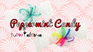 Peppermint Candy Rainbow Loom Charm Tutorial [upl. by Arraes]