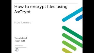 Encrypt files using AxCrypt [upl. by Ellednek199]