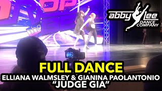 Dance Moms  Elliana Walmsley amp GiaNina Paolantonio  Judge Gia  S8 Ep8 [upl. by Marylee46]