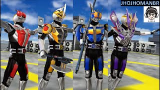 Kamen Rider DENO  Axe  Rod  Gun  Climax Heroes Fourze PSP [upl. by Annavahs]