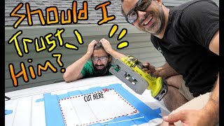 SETH HACKS A HOLE IN MY VAN  The Singletrack Sampler Van Build Ep 4 [upl. by Winebaum]