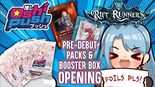 Oshi Push  RIft Runners Opening Vtuber TCG boxespacks predebut Yuki amp Yuna  Twin Vtubers [upl. by Oalsecnew509]