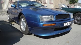 ASTON MARTIN VIRAGE coupé V8 330 CH 1989 1°generation 8994 Sound action HD [upl. by Tezzil646]