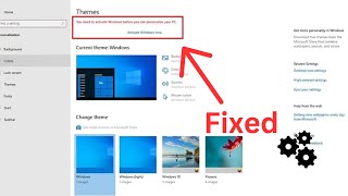 how to quotyou need to activate windows before you can personalize your PCquoterror in windows 10 2024 [upl. by Adnwahsat]