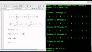 Difference Equations in Octave [upl. by Tiana]