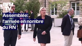 Assemblée nationale larrivée en nombre du RN [upl. by Odnumyar]