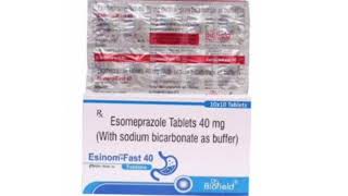 Esinom Fast 40 Tablets Esomeprazole Tablets 40 mg With sodium bicarbonate as buffer [upl. by Llennol]